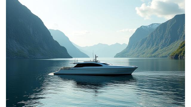 Elektrisk fiskebåt i en norsk fjord