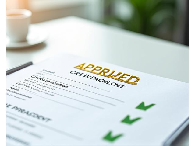Illustration of a perfect, highly organized grant application with green checkmarks and a 'Approved' stamp. The design should be clean, professional, and confidence-inspiring.