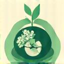 Icon representing environment, sustainability, and green transition