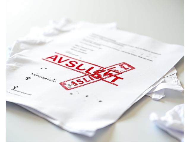 Illustration of a rejected grant application with a red 'Rejected' stamp, messy papers, and question marks, conveying common pitfalls and disqualification factors.